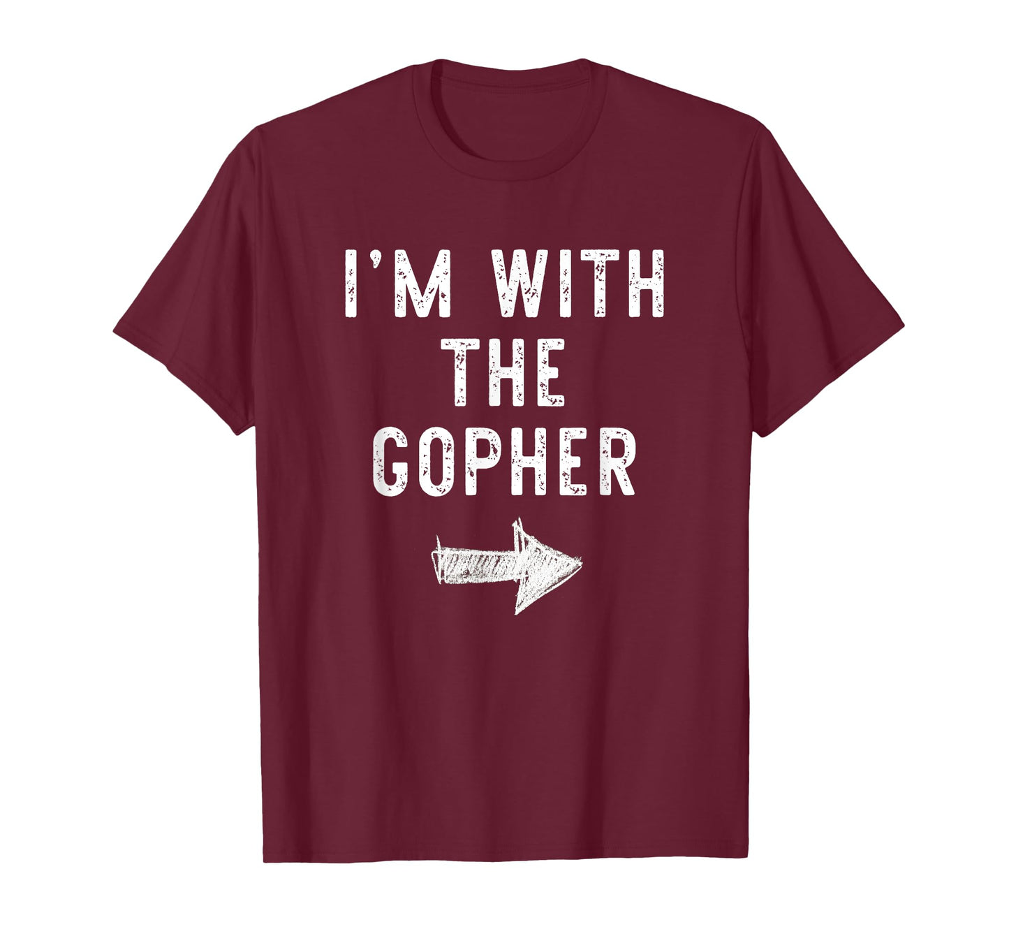 I'm With The Gopher Costume Halloween Matching Couple T-Shirt