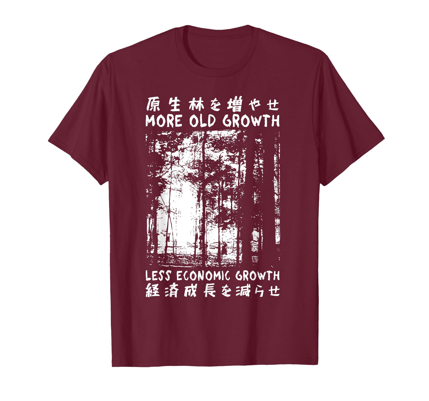 Vintage More Old Growth Less Economic Growth Japanese T-Shirt