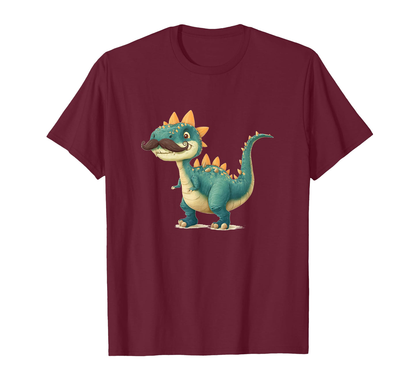 Awesome Mustache Beard Dinosaur Look T-Shirt