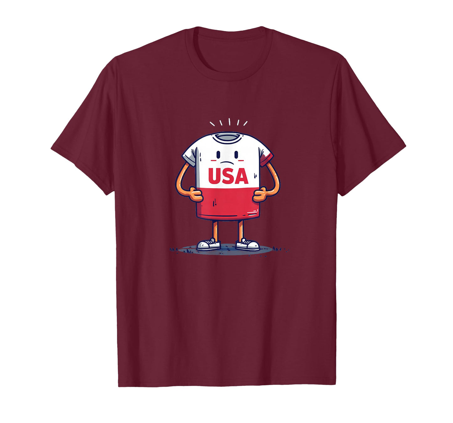 Cool Cloth Mascot with USA Speech for Adults and Kids T-Shirt