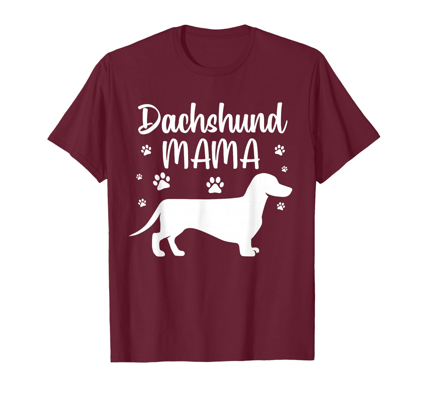Funny Dachshund Mama Design For Women Girls Doxie Dog Lovers T-Shirt