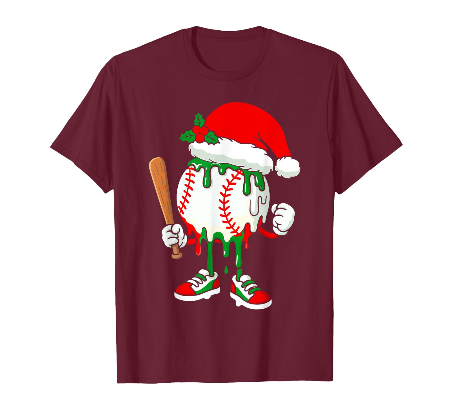 Ice Cream Drip Baseball Christmas Baseball Drip for Girls T-Shirt