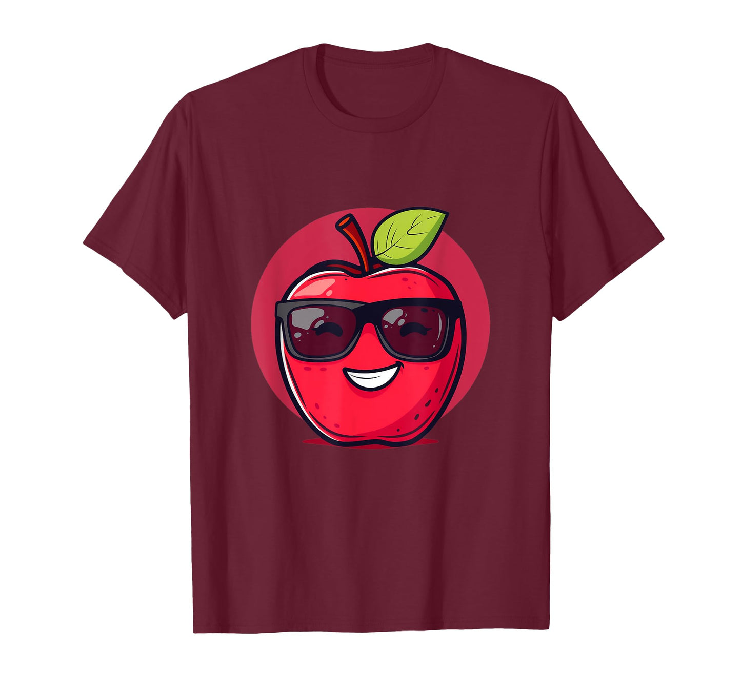 Funny red Apple with Sunglasses for Fruits Lovers T-Shirt