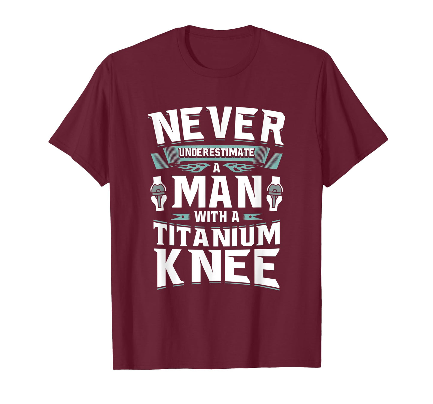 Mens Titanium Knee Replacement Surgery Get Well Gift for Men T-Shirt