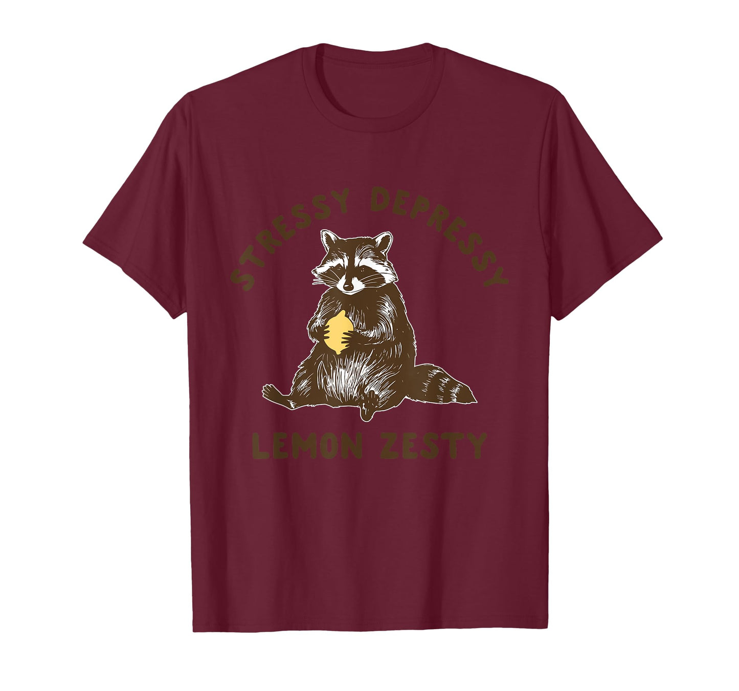 Stressy Depressy Lemon Zesty Funny Racoon T-Shirt