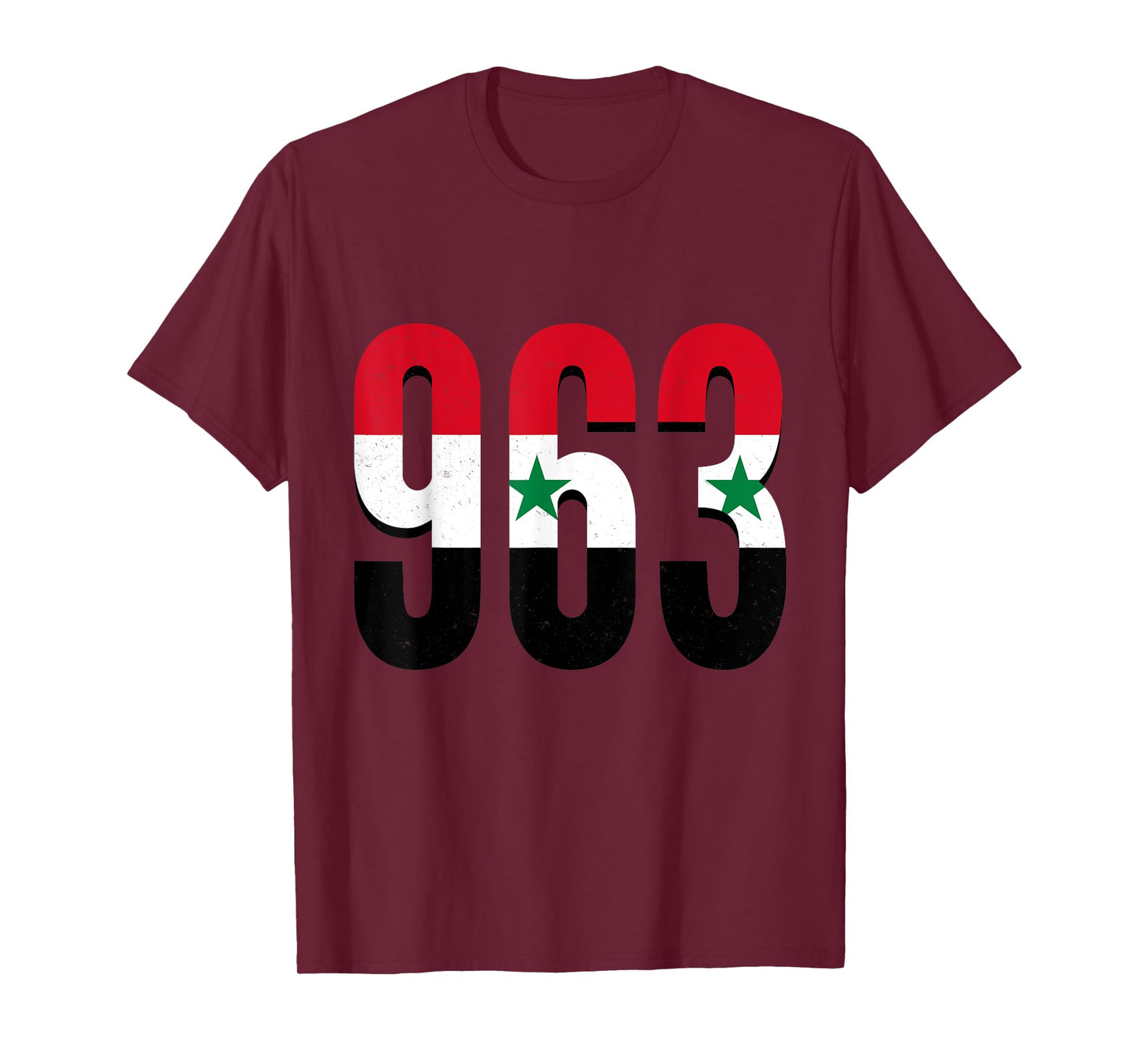 963 Syria Flag Pride Country Area Code Syrian T-Shirt
