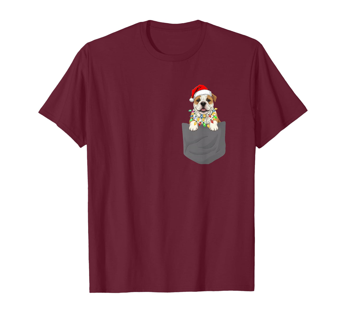 Bulldog in A Pocket Funny Xmas Bulldog Lover Family Matching T-Shirt