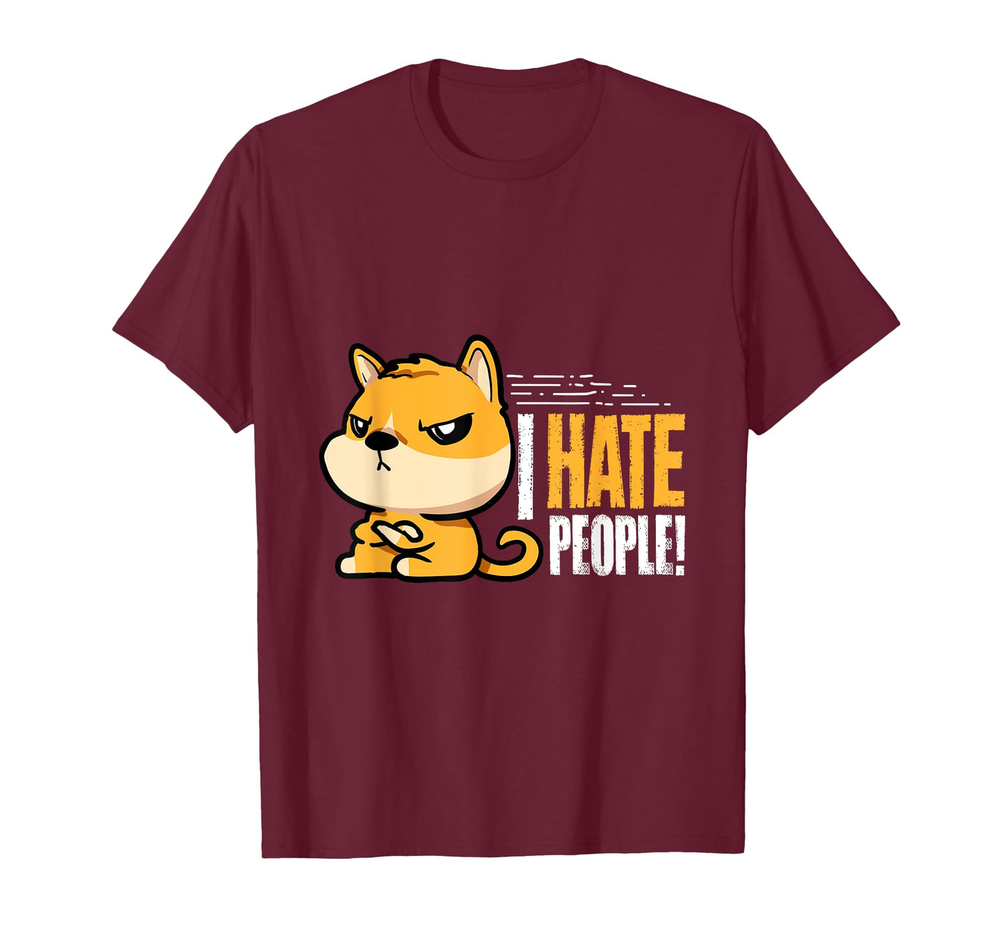 Funny I Hate People Dog Holder T-Shirt