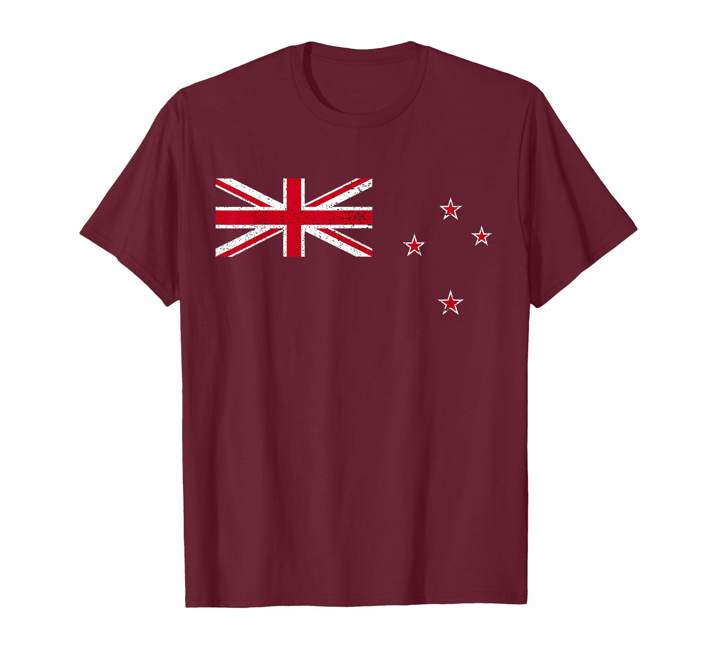 Vintage Retro Distressed New Zealand Union Jack Stars Flag T-Shirt
