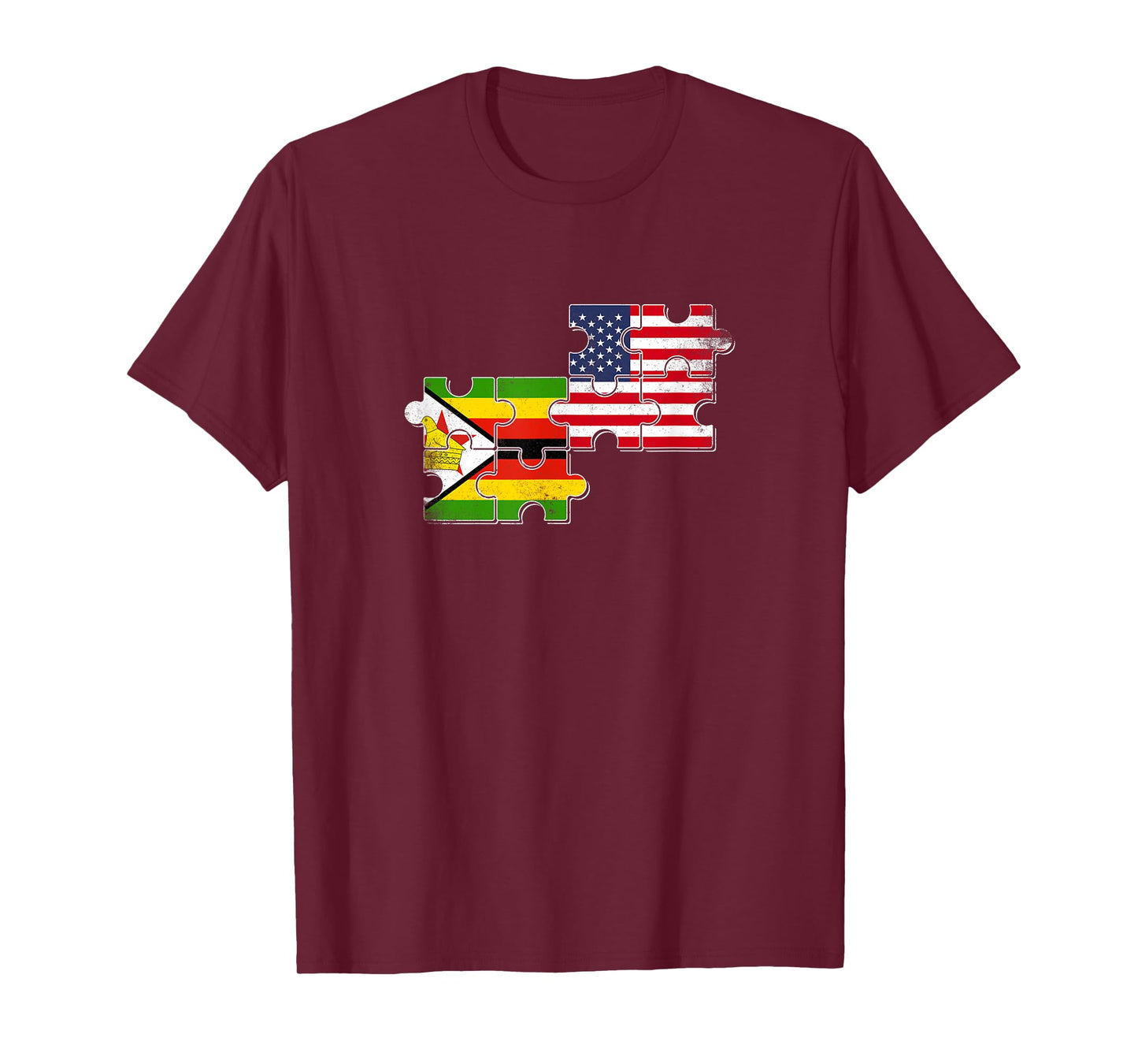 Zimbabwe USA Zimbabwean American Flag T-Shirt