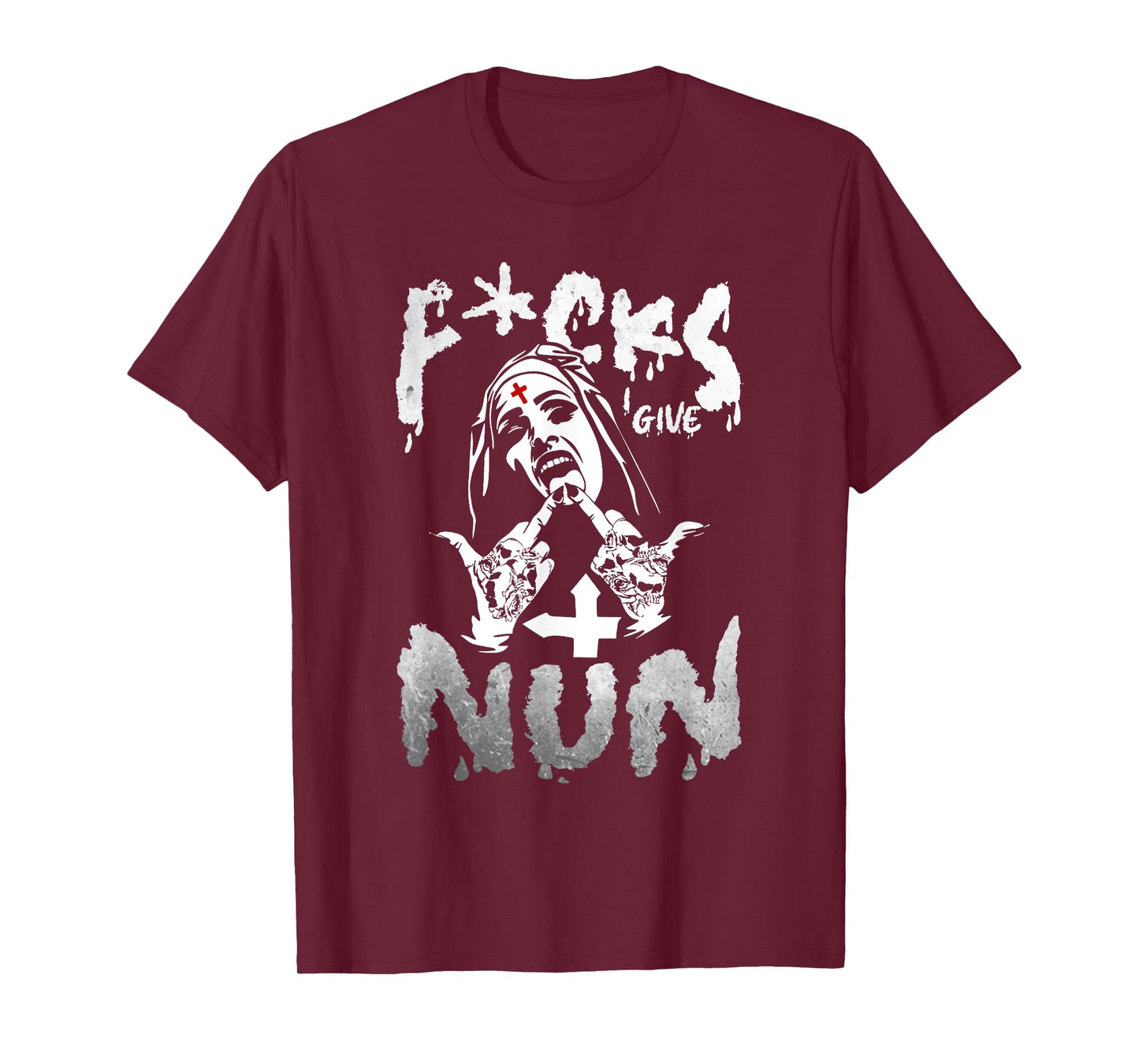 F-cks I Give Nun Dark Humor Gothic Design Tee T-Shirt