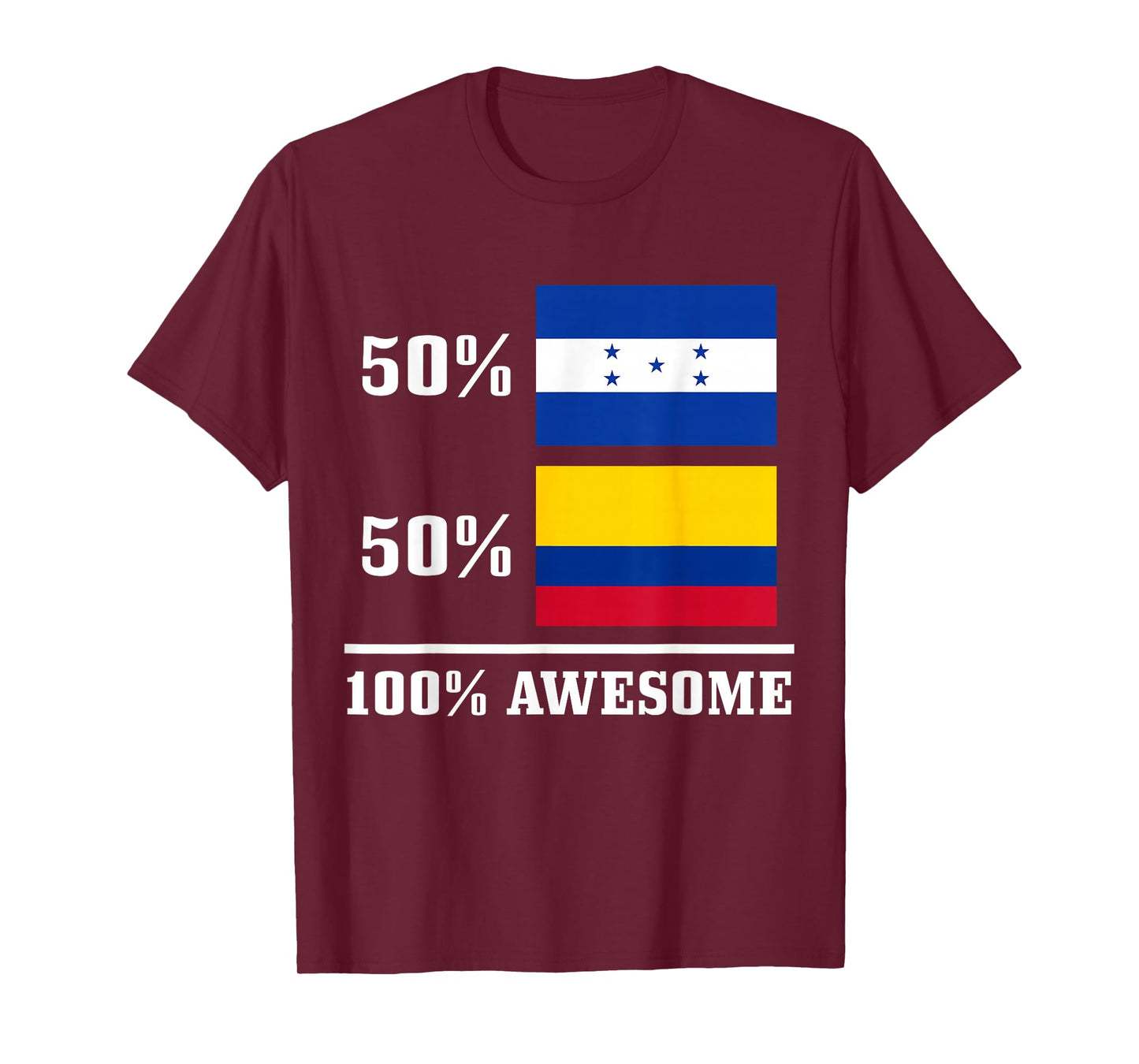 Honduras Colombia Colombian Honduran Flag Pride Heritage T-Shirt