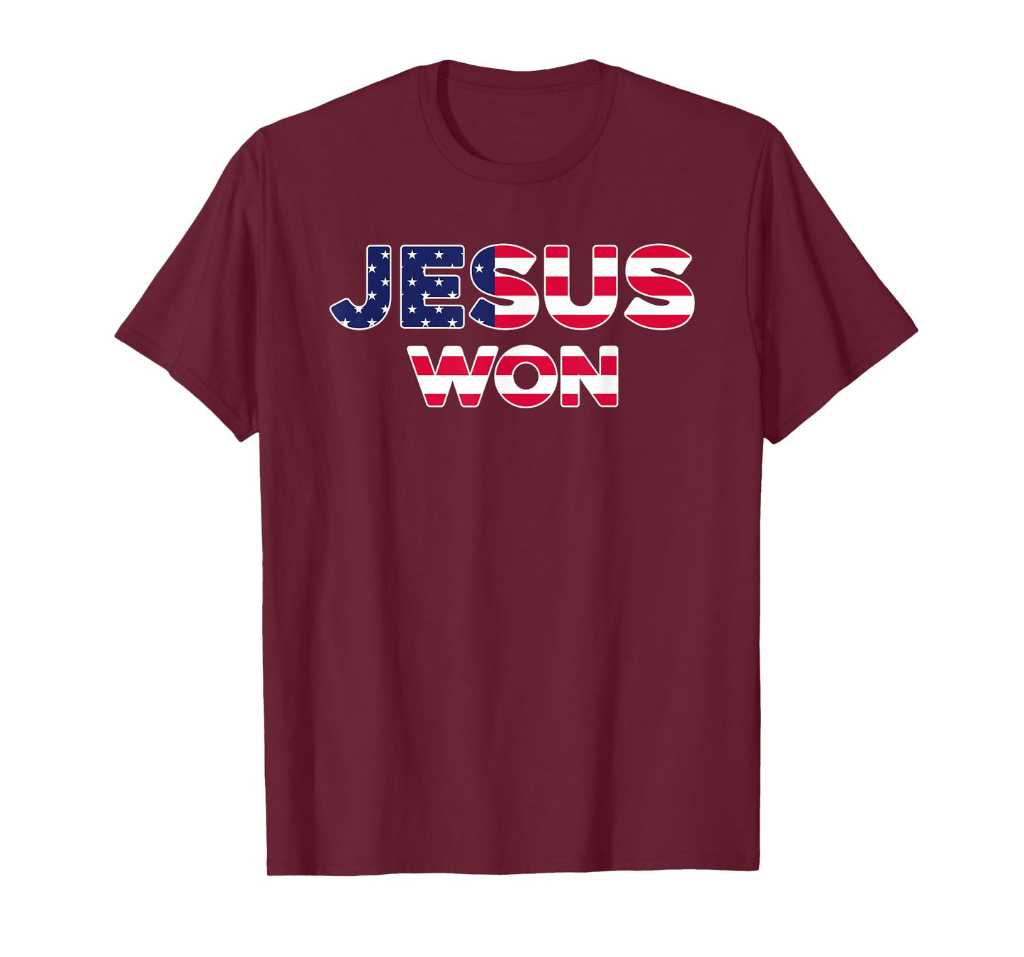 Jesus Won American Flag Christian Faith Spiritual T-Shirt