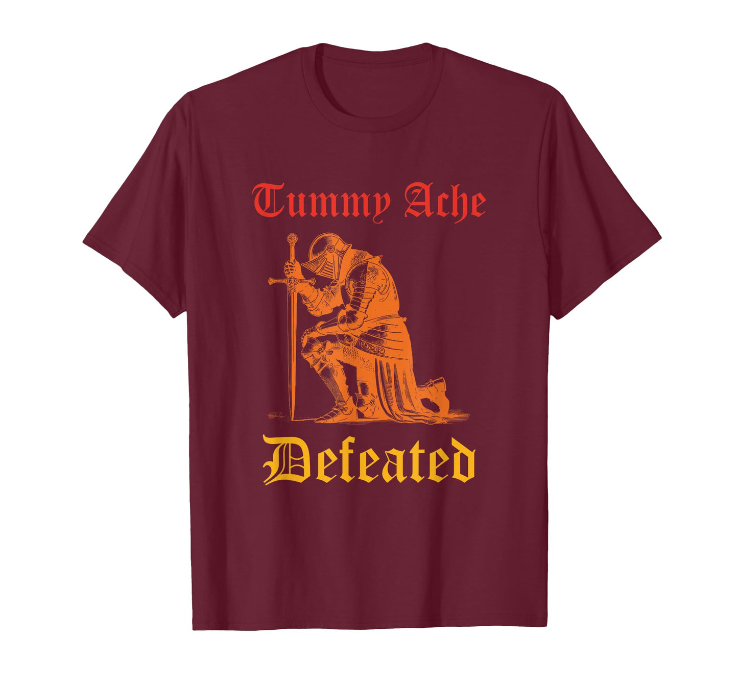 Tummy Ache Defeated Vintage Design T-Shirt