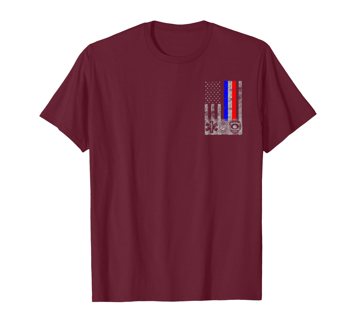 Fireman Police EMT/First Responder Flag T-Shirt