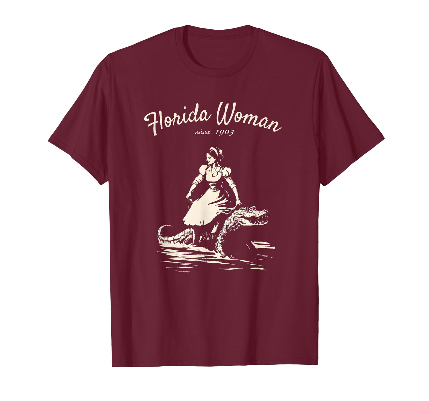 Florida Woman Funny Meme Alligator Croc T-Shirt