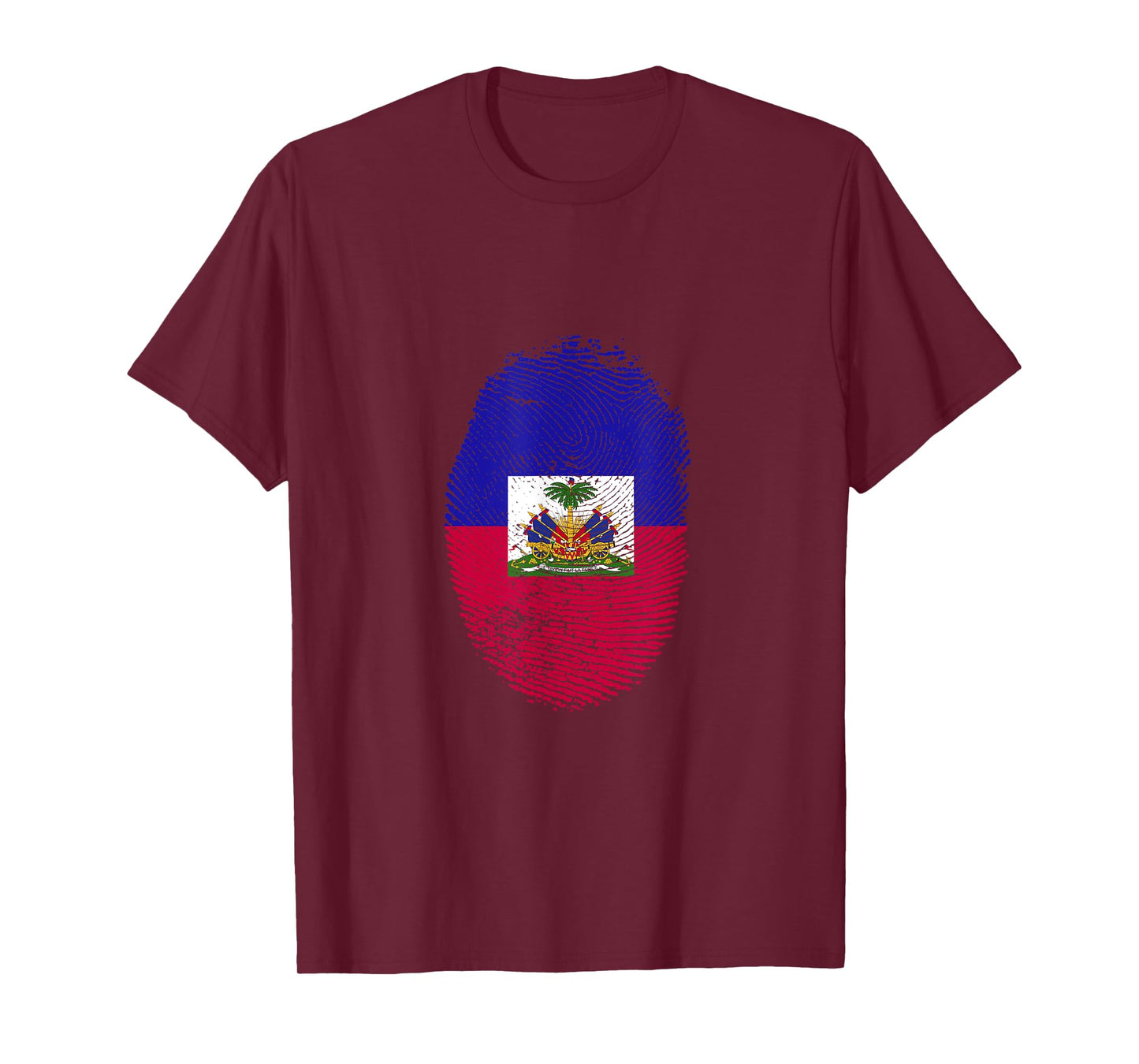 Haiti Flag Fingerprint Proud Haitians Men Women Kids DNA T-Shirt