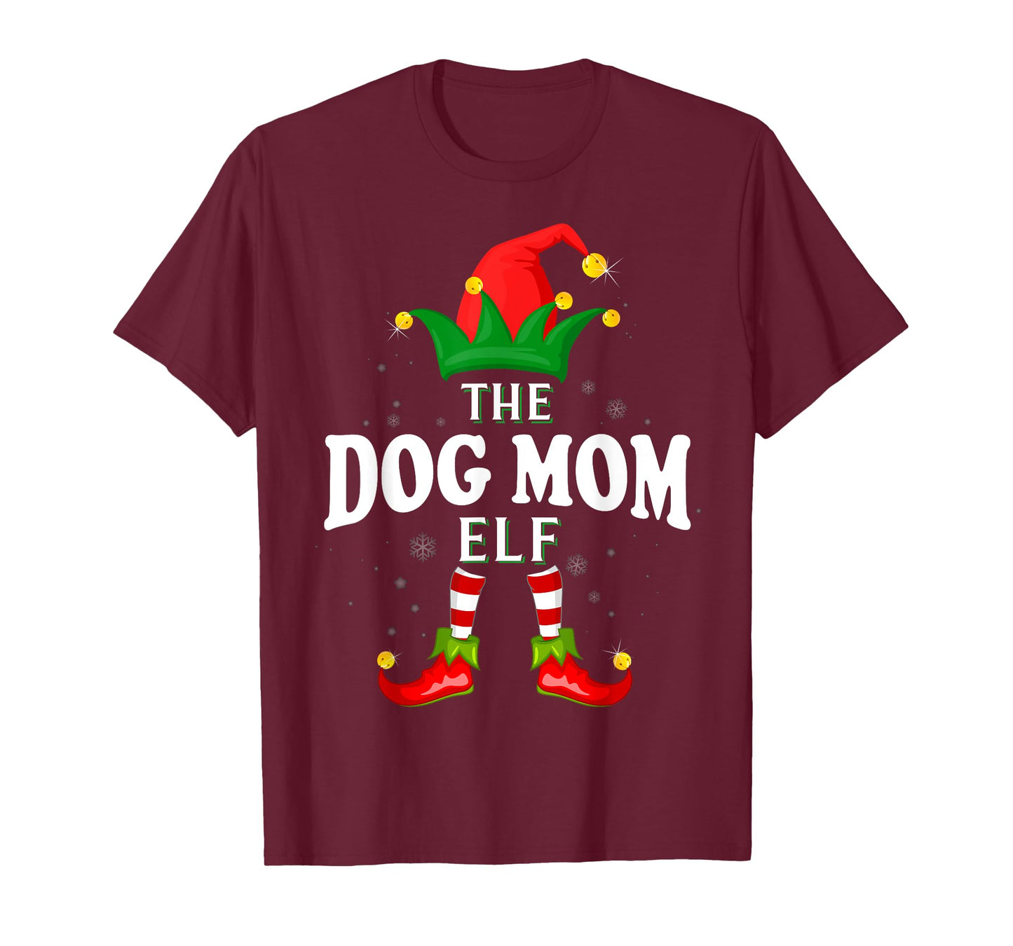 Xmas Dog mom Elf Family Matching Christmas Pajama T-Shirt