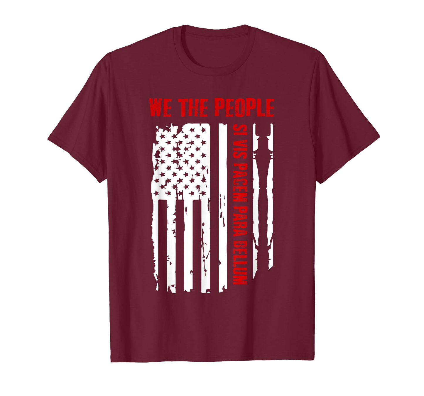 Si Vis Pacem Para Bellum USA Soldier USA Flag T-Shirt