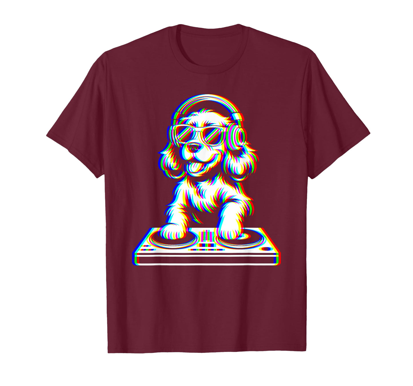 Funny American Cocker Spaniel DJ Glitch Rave EDM Music Party T-Shirt