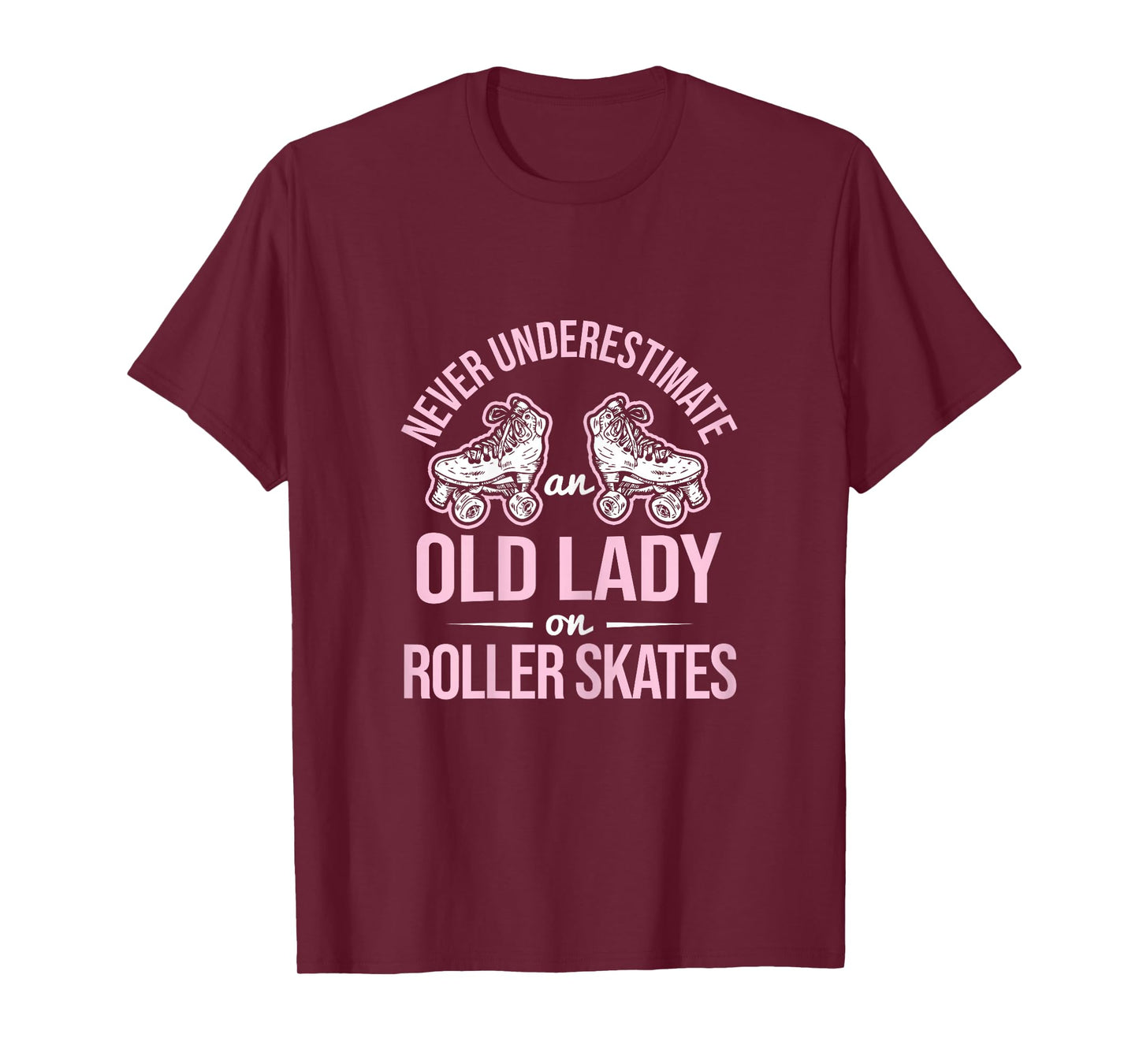 Old Lady On Roller Derby Roller Skating Roller Skate T-Shirt