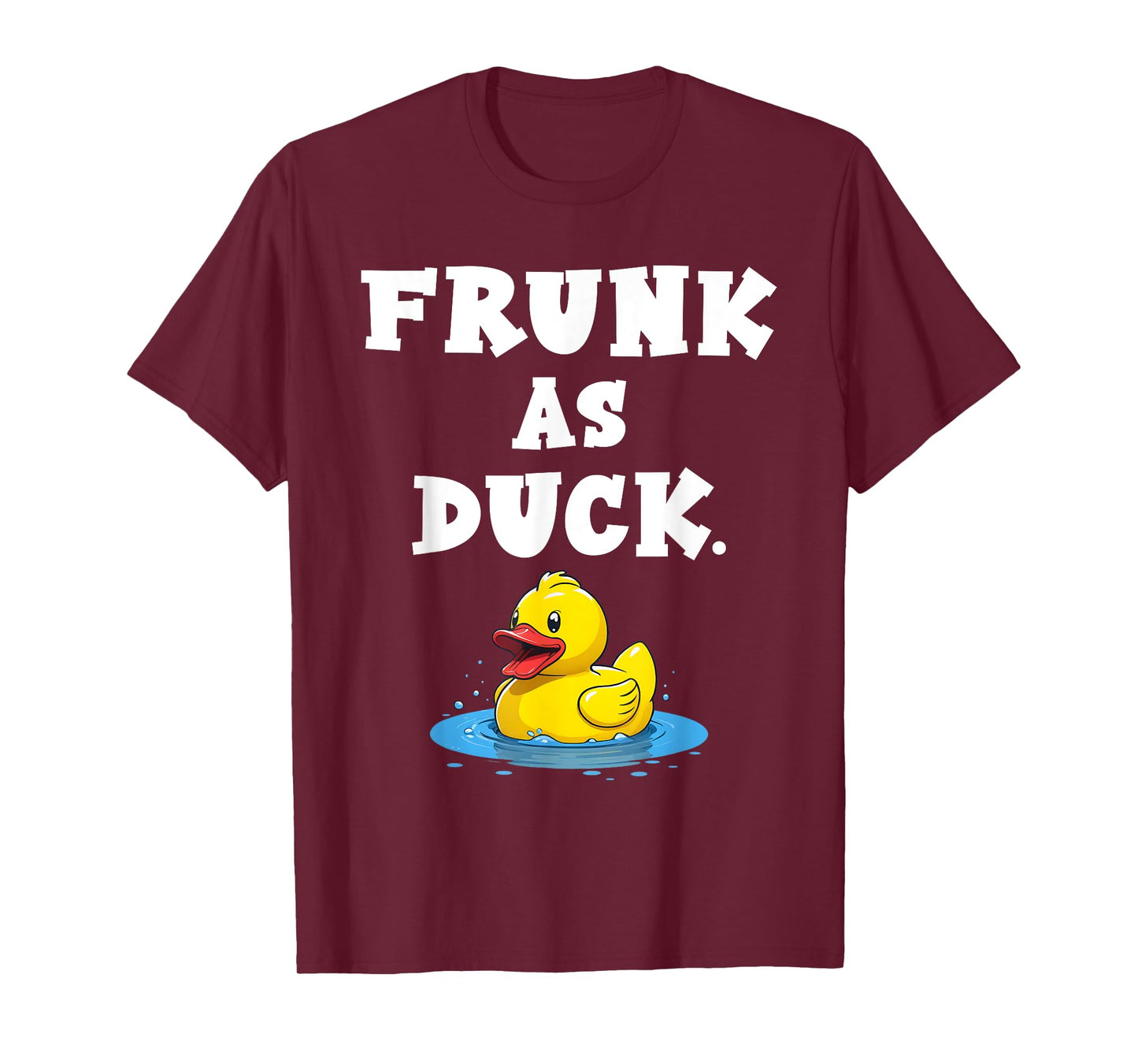 Quacktastic Duck Party Outfit Funny Rubber Duck Frunk as Duck Meme Adult Humor Unisex T-Shirt Black Short Sleeve Cotton Blend Classic Fit U-Neck Small