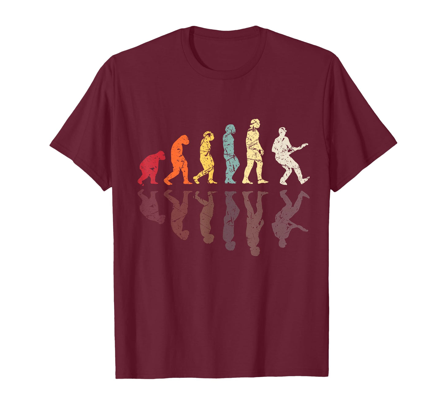 Evolution of man Guitar Band Retro Vintage Guitarist T-Shirt