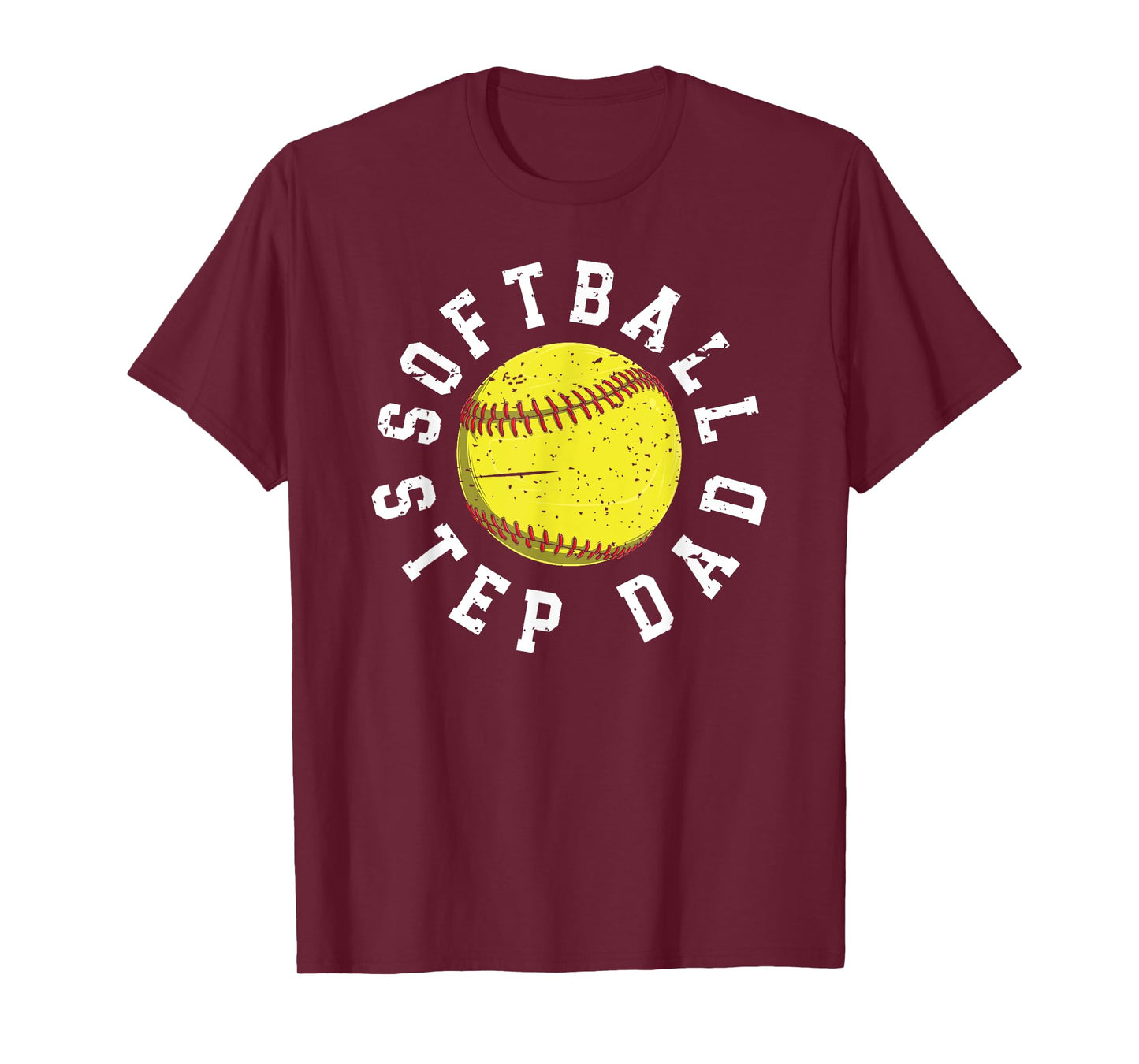Softball Step Dad Of A Softball Player Stepfather T-Shirt