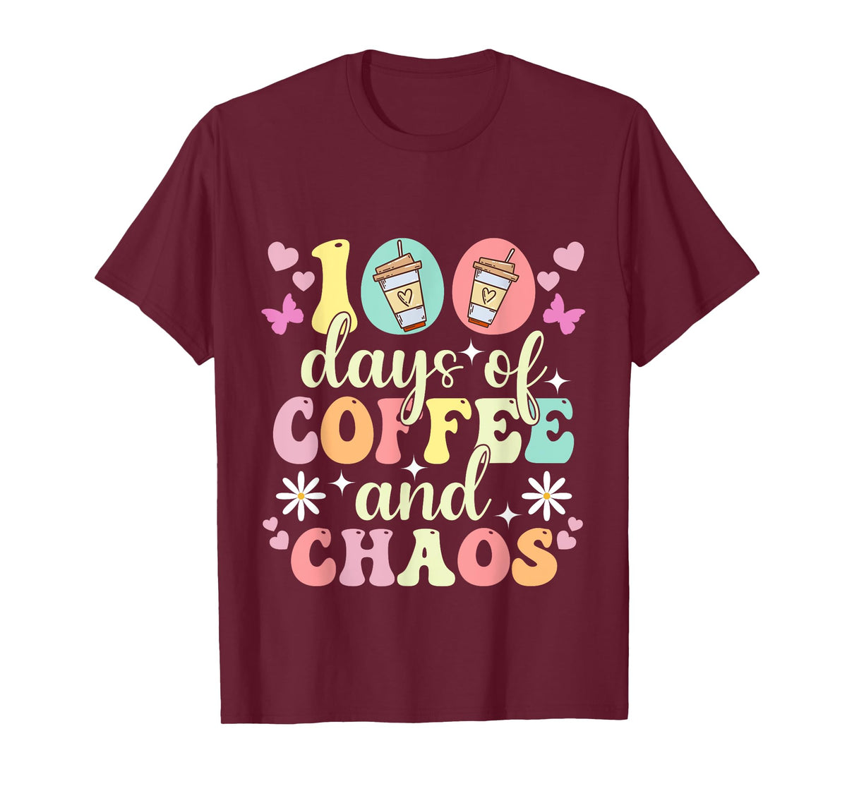 100 Days Of School Coffee Lover 100th Day Of School Teacher T-Shirt