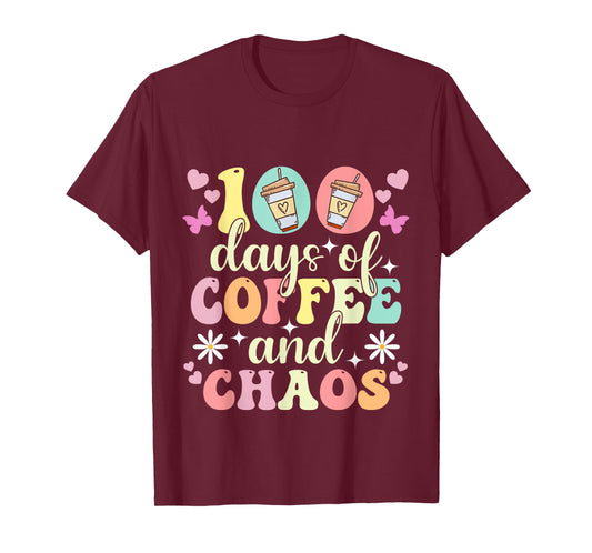 100 Days Of School Coffee Lover 100th Day Of School Teacher T-Shirt