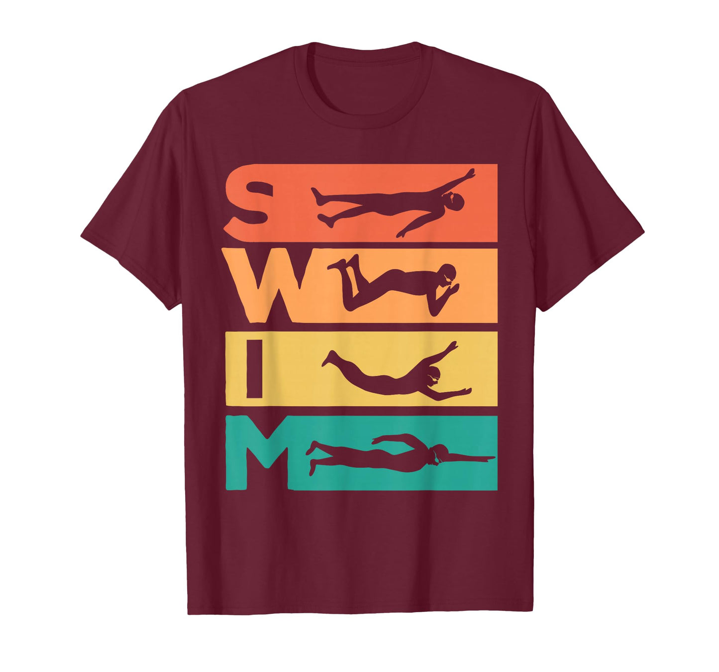 Retro Vintage Swimming Gift for Swimmers T-Shirt