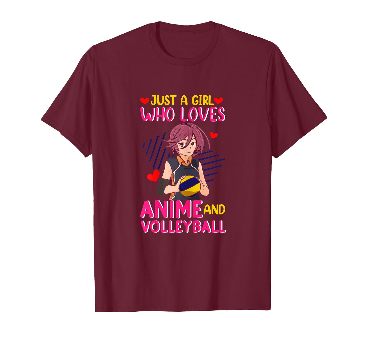 Just A Girl Who Loves Anime and Volleyball - Kawaii T-Shirt