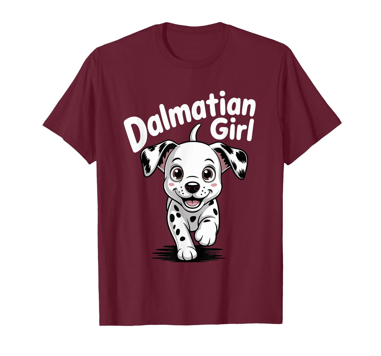 Dalmatian Girl Cute Cartoon for Dog Owners Womens Dalmatian T-Shirt