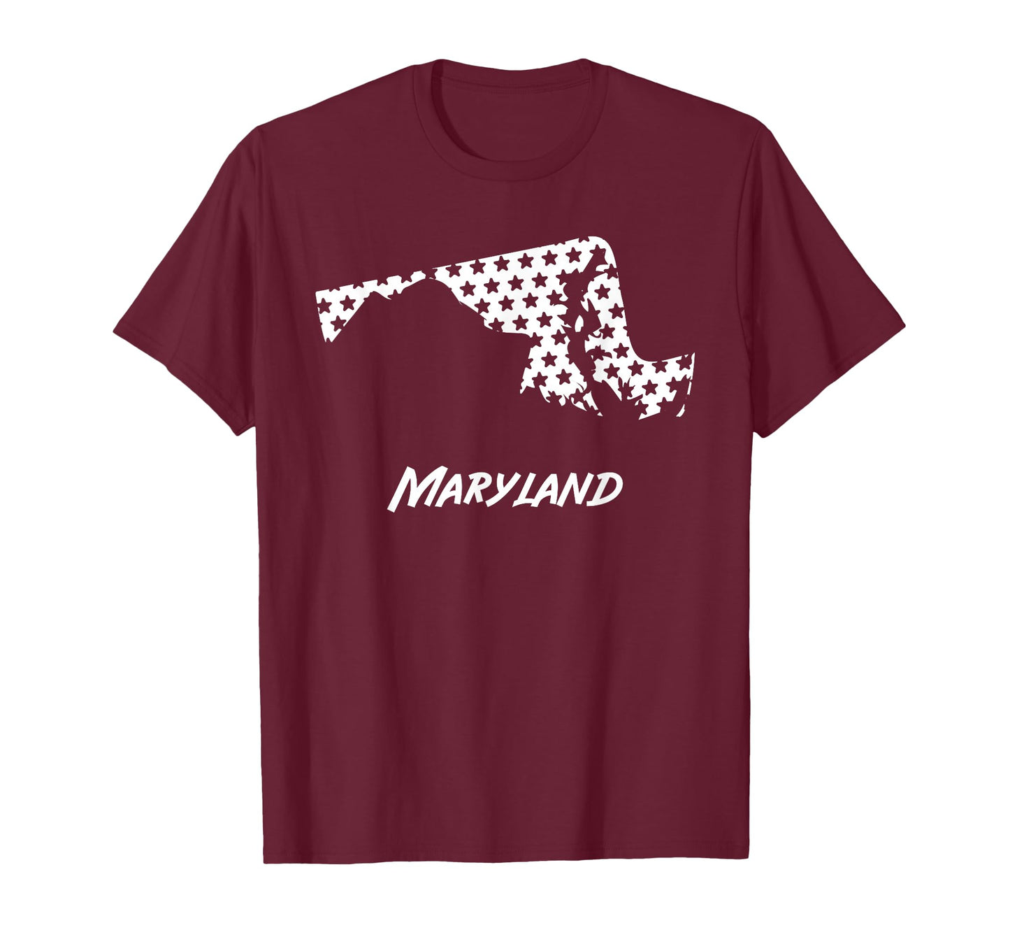 Maryland USA State Outline Stars Vintage Retro Design T-Shirt