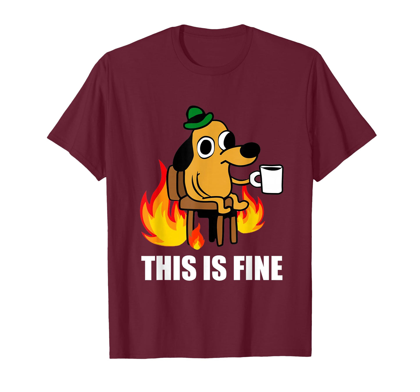 This is Fine Dog Internet Meme Burning San Francisco T-Shirt