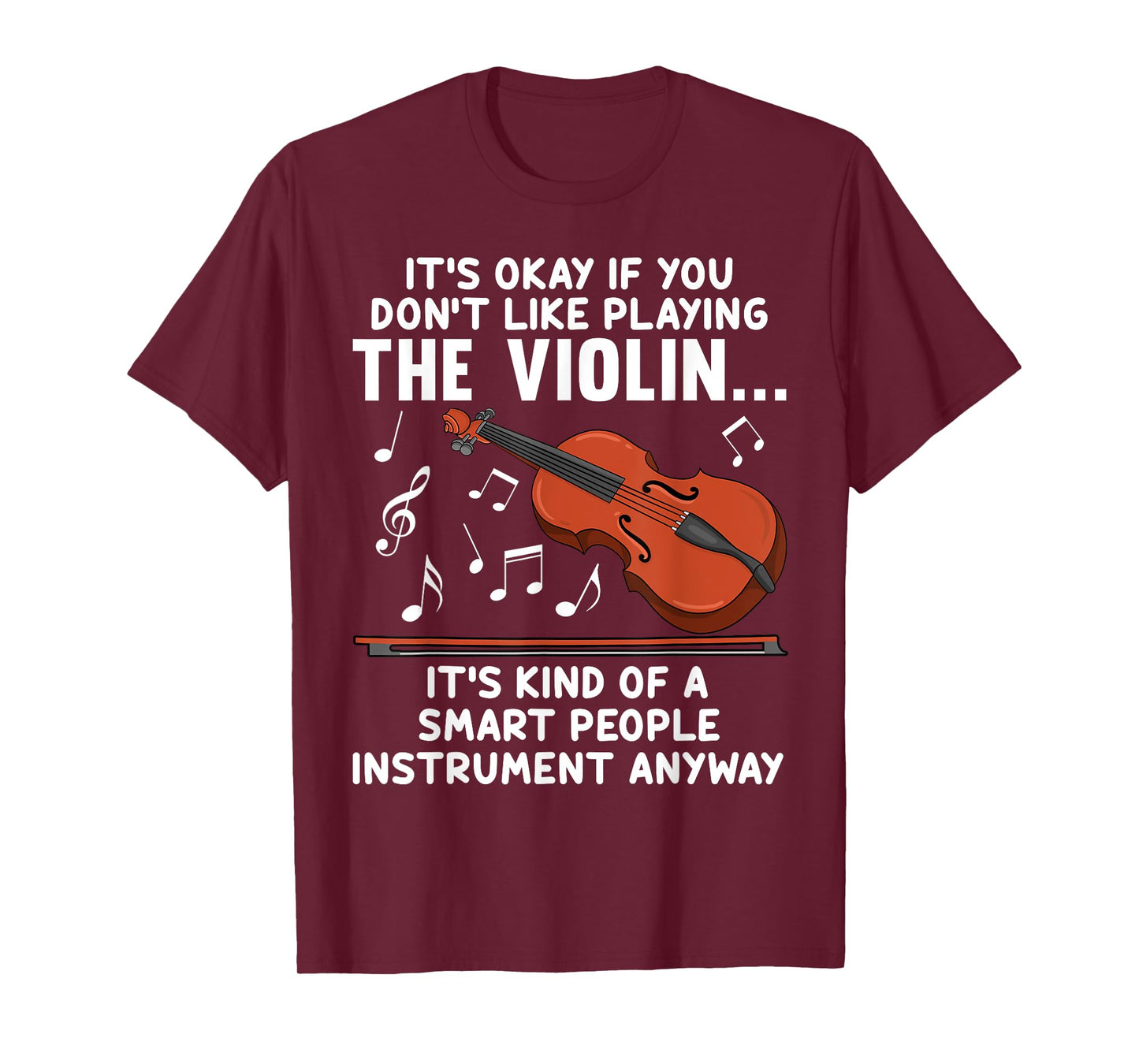 Violin Player Costume for Men Women Violin Teacher Violinist T-Shirt