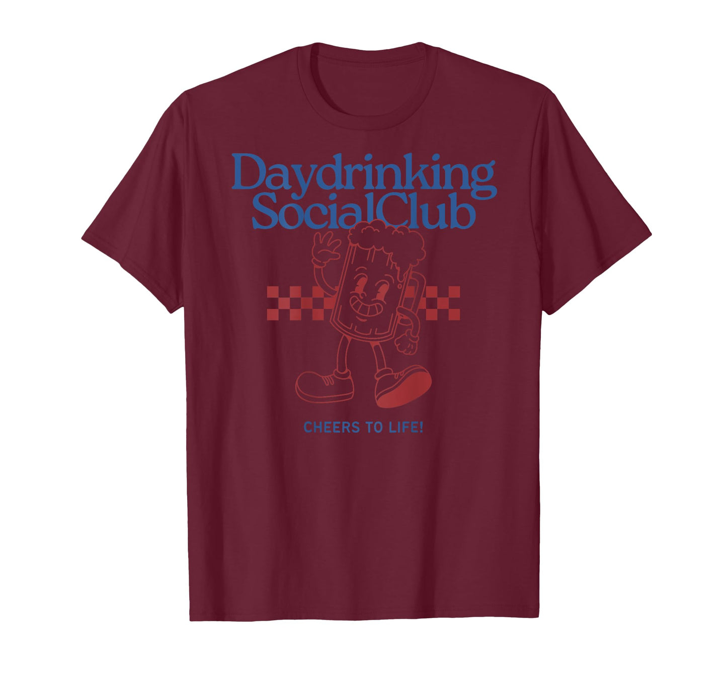 Daydrinking Social Club Retro Day Drinking Malle Backprint T-Shirt