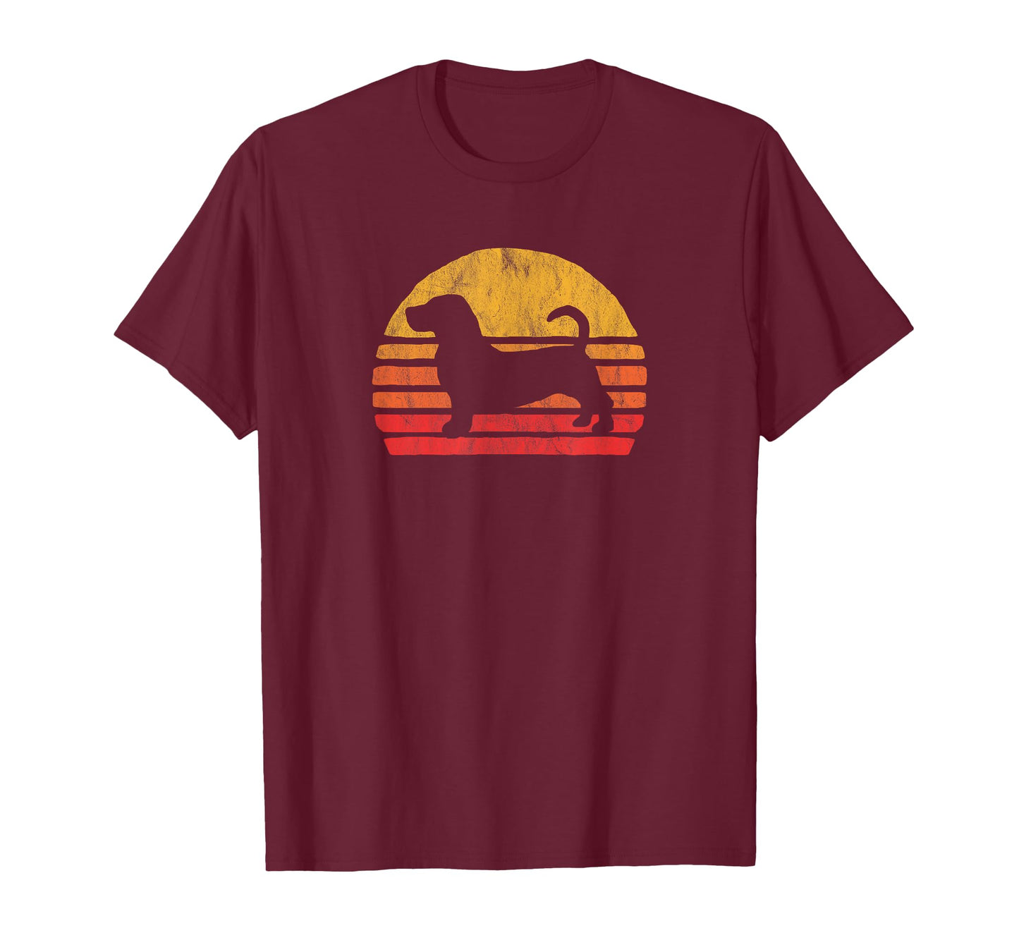 Retro Bassett Hound Sun Tee - Vintage Dog Breed Design T-Shirt for Men Women Kids