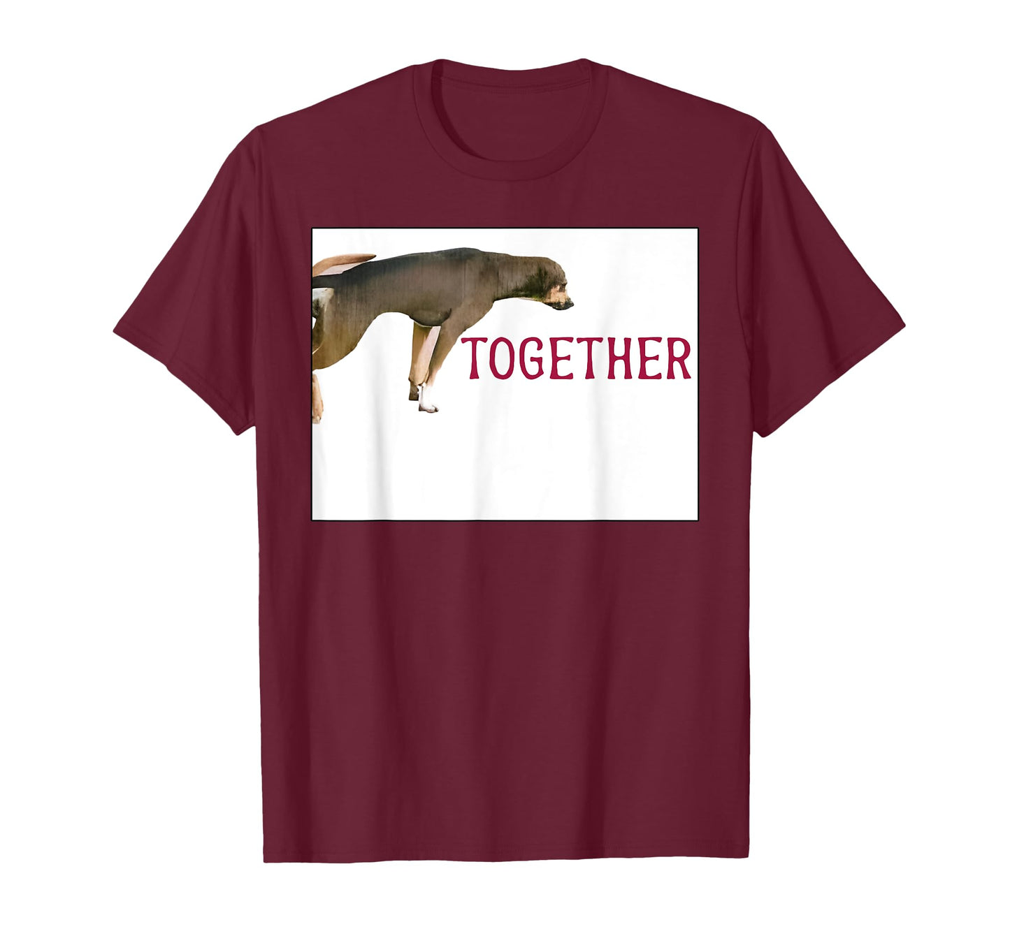 Stuck Together Dogs Funny Couple Saying Quote Dog Adult Joke T-Shirt