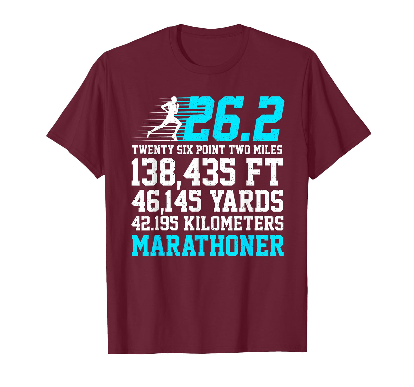 26.2 Marathon Runner Art For Men Women Finisher Marathoner T-Shirt