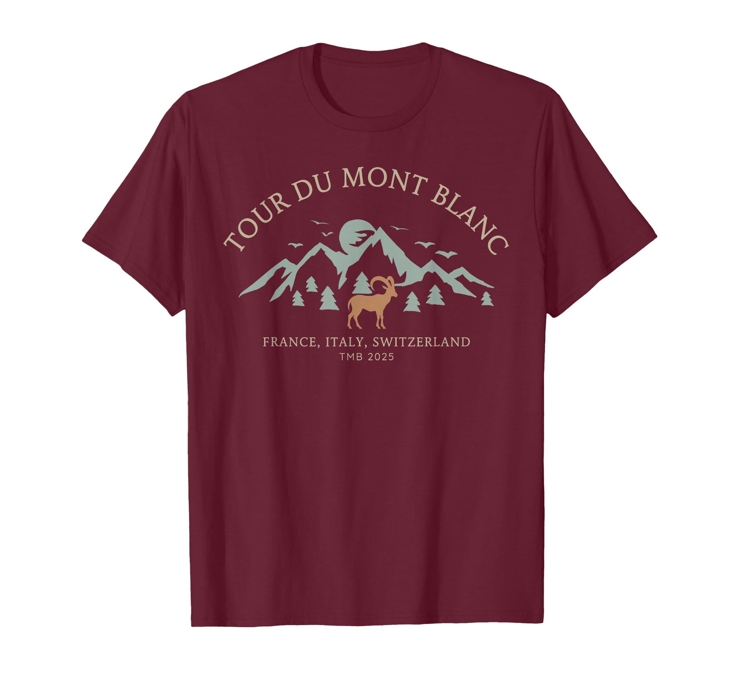 Tour du Mont Blanc 2025 Hiking, France, Italy, Switzerland T-Shirt