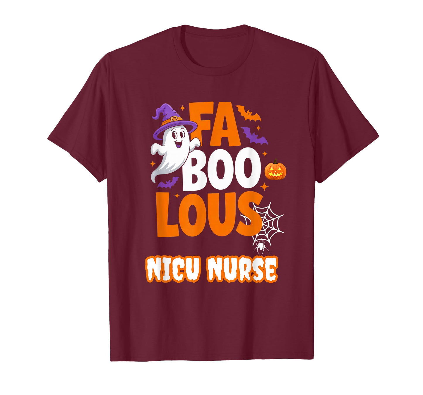 Fabulous Halloween Ghost NICU Nurse Spooky NICU Crew Women T-Shirt