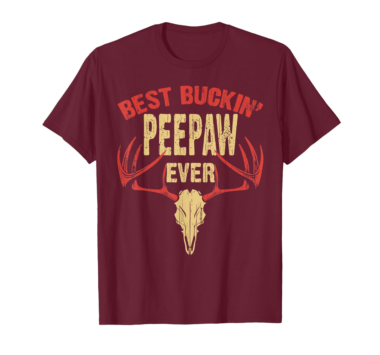 Mens Best Buckin Peepaw Ever T-Shirt Deer Hunters T-Shirt