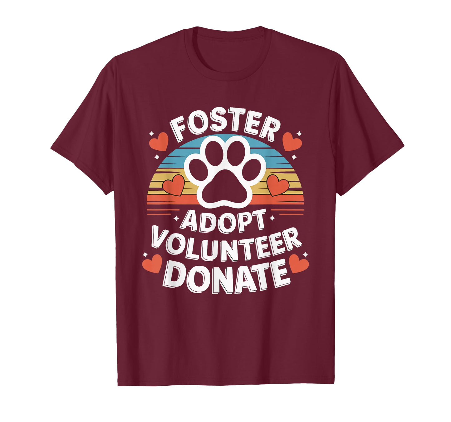 Animal Shelter Animal Rescue Dog Rescue Adoption Foster Adopt Volunteer Donate T-Shirt - Unisex-Adults, Black, Small