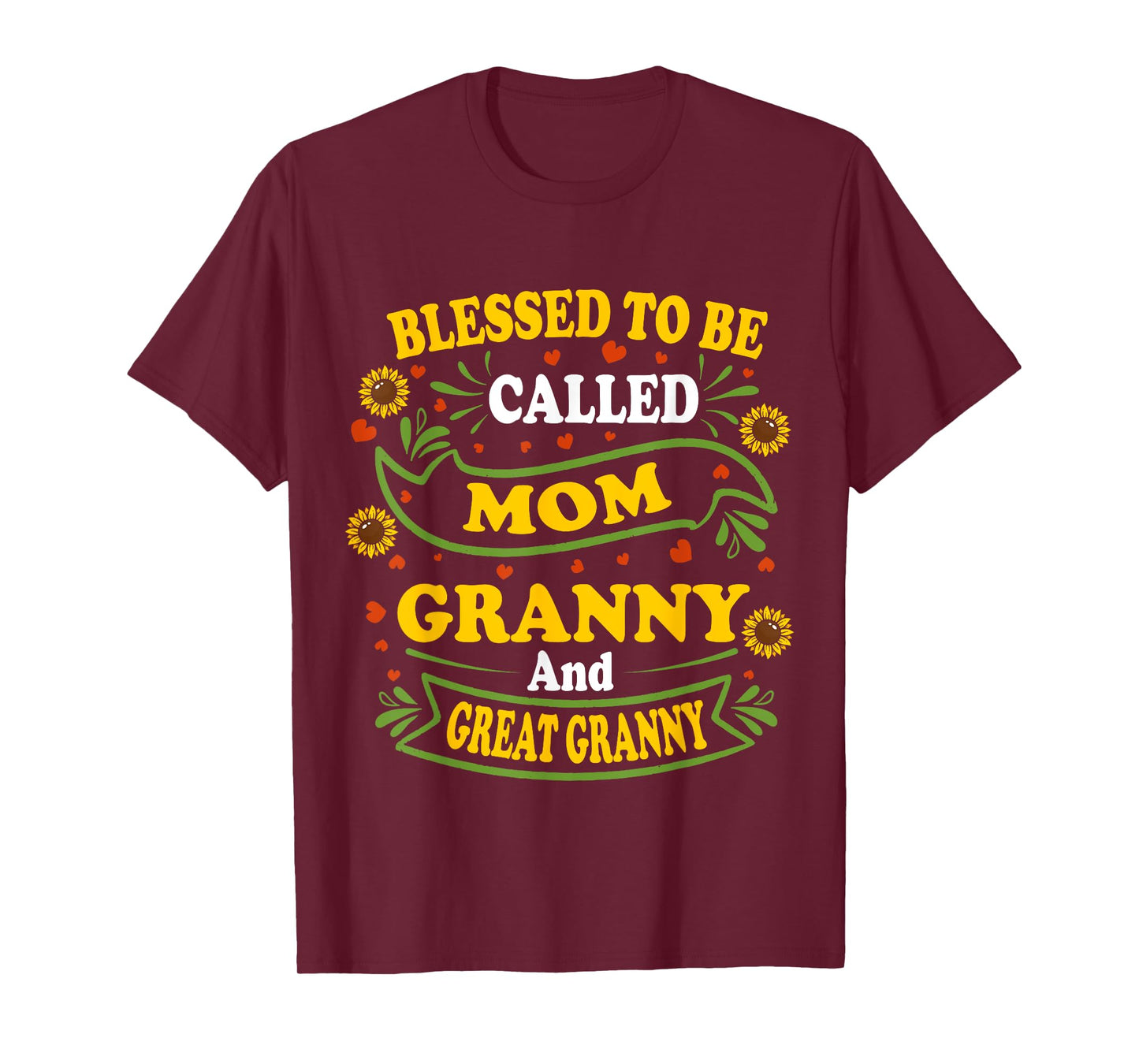 Blessed To Be Called Mom Granny And Great Granny Mothers Day T-Shirt