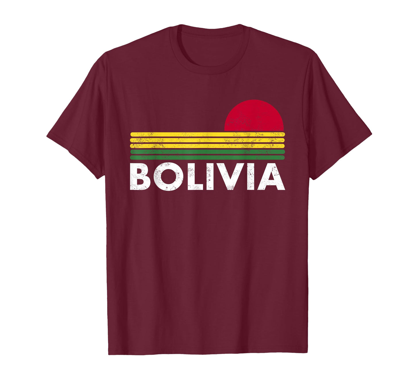 Retro Bolivia Shirt Vintage Bolivia Flag Bolivian Gift T-Shirt