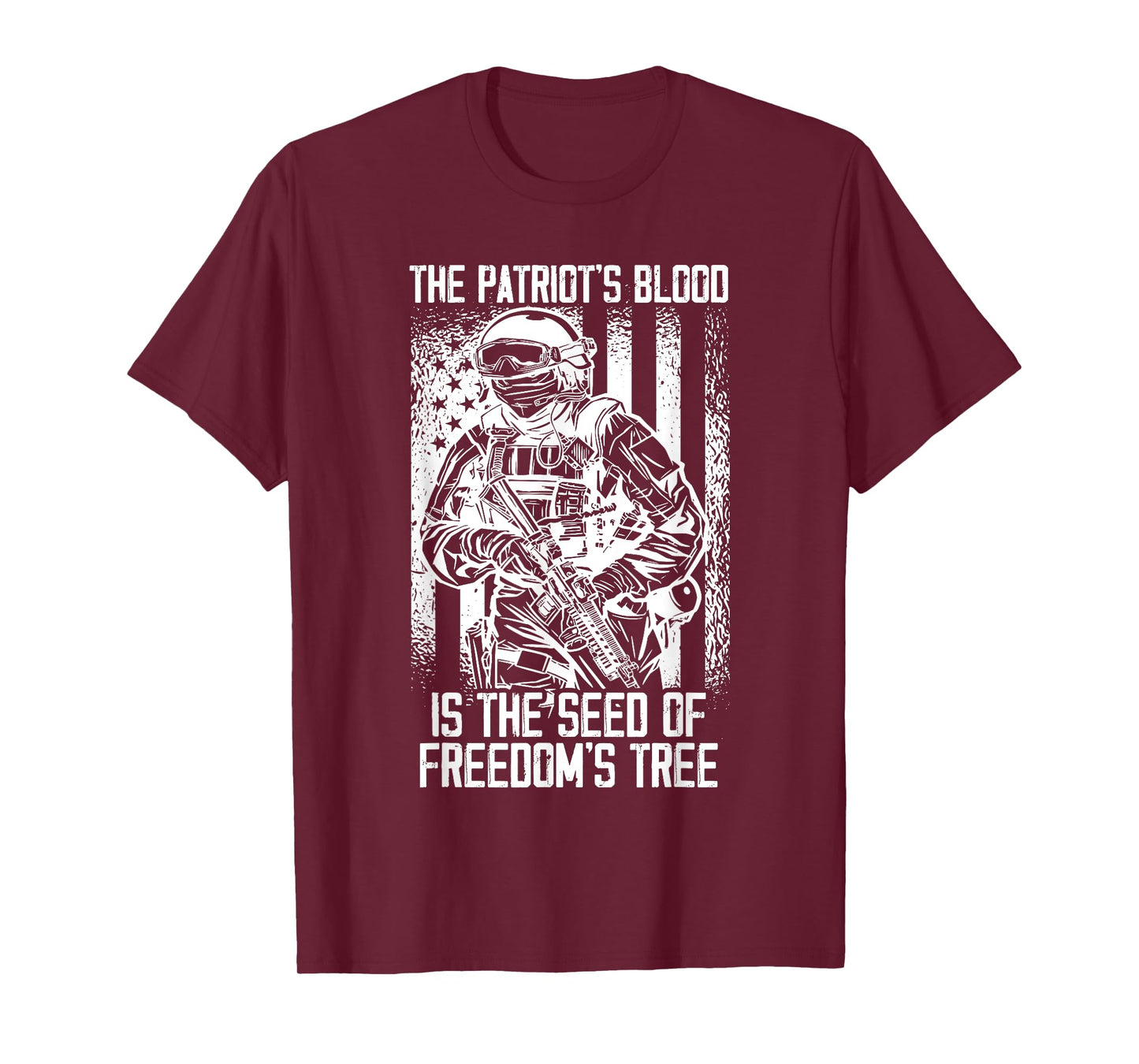 The Patriot Soldier Is The Seed of Freedom Tree 4th of July T-Shirt