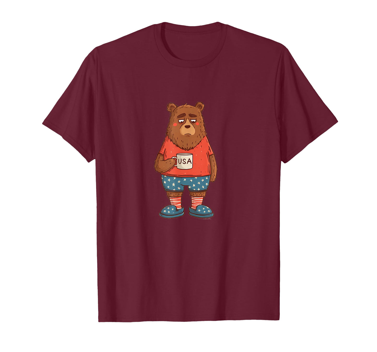 Patriotic Morning Bear Cup Costume T-Shirt