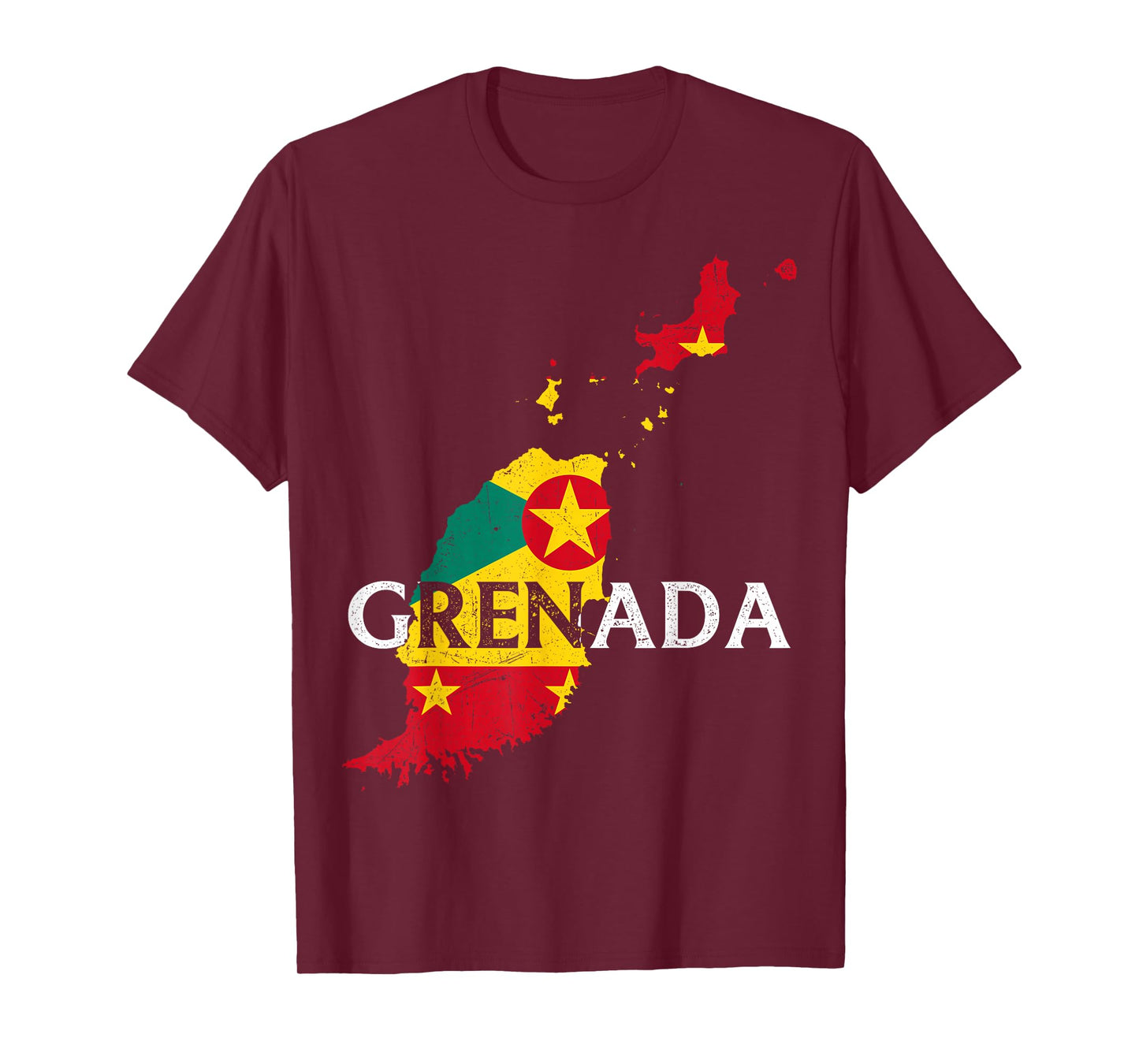 Grenada Country Map Flag Proud Grenadian Patriotic T-Shirt