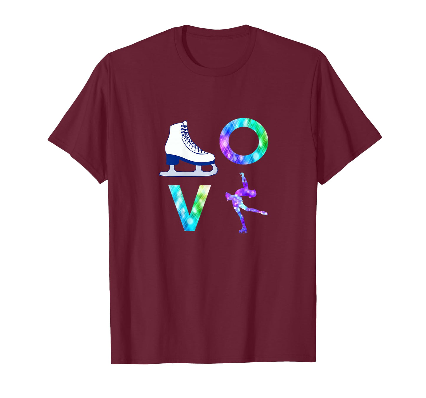 Love Figure Skating Ice Skater Girls T-Shirt